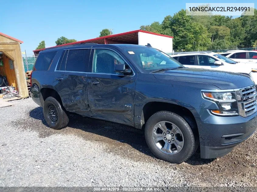 2020 Chevrolet Tahoe 2Wd Ls VIN: 1GNSCAKC2LR294991 Lot: 40142979