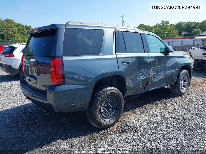 2020 Chevrolet Tahoe 2Wd Ls VIN: 1GNSCAKC2LR294991 Lot: 40142979