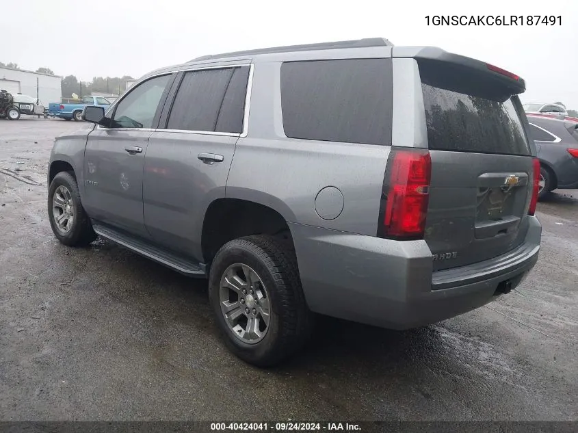 1GNSCAKC6LR187491 2020 Chevrolet Tahoe 2Wd Ls