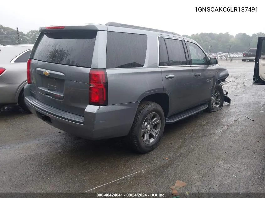 1GNSCAKC6LR187491 2020 Chevrolet Tahoe 2Wd Ls