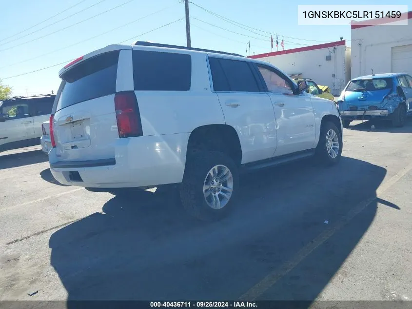 2020 Chevrolet Tahoe 4Wd Lt VIN: 1GNSKBKC5LR151459 Lot: 40436711