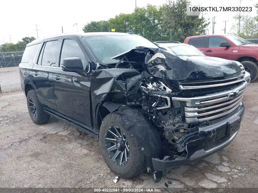 2021 Chevrolet Tahoe 4Wd High Country VIN: 1GNSKTKL7MR330223 Lot: 40232561