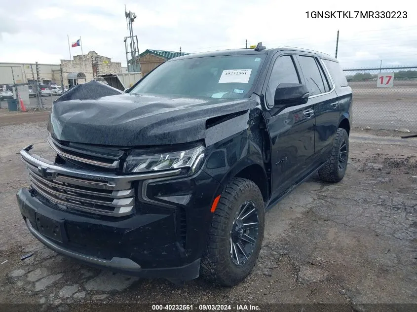 2021 Chevrolet Tahoe 4Wd High Country VIN: 1GNSKTKL7MR330223 Lot: 40232561