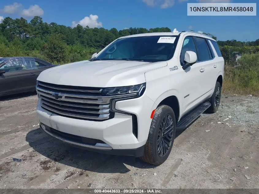 2021 Chevrolet Tahoe 4Wd High Country VIN: 1GNSKTKL8MR458048 Lot: 40443633