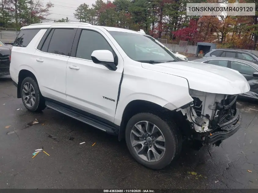 1GNSKNKD3MR409120 2021 Chevrolet Tahoe 4Wd Lt