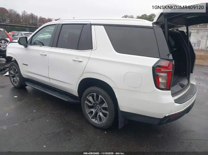 1GNSKNKD3MR409120 2021 Chevrolet Tahoe 4Wd Lt