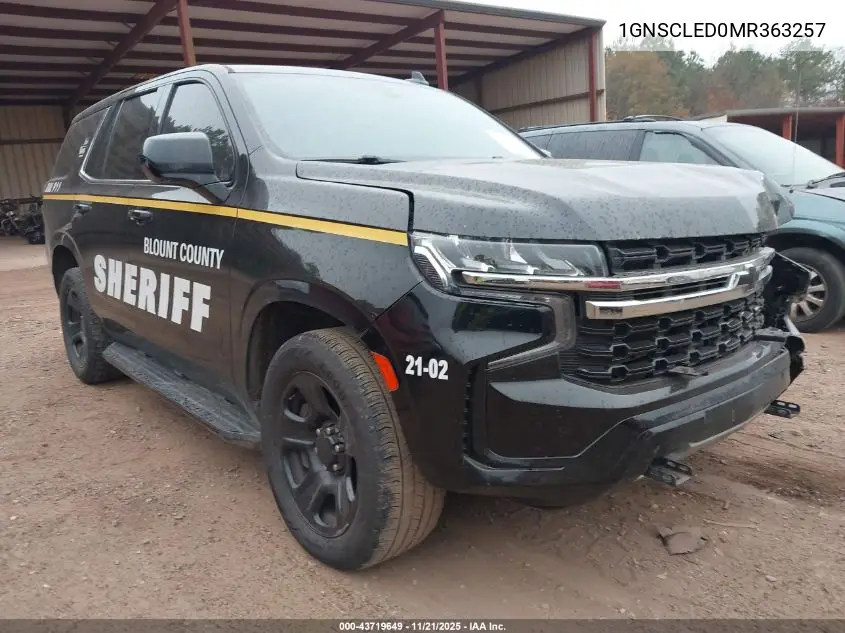 1GNSCLED0MR363257 2021 Chevrolet Tahoe 2Wd Commercial Fleet