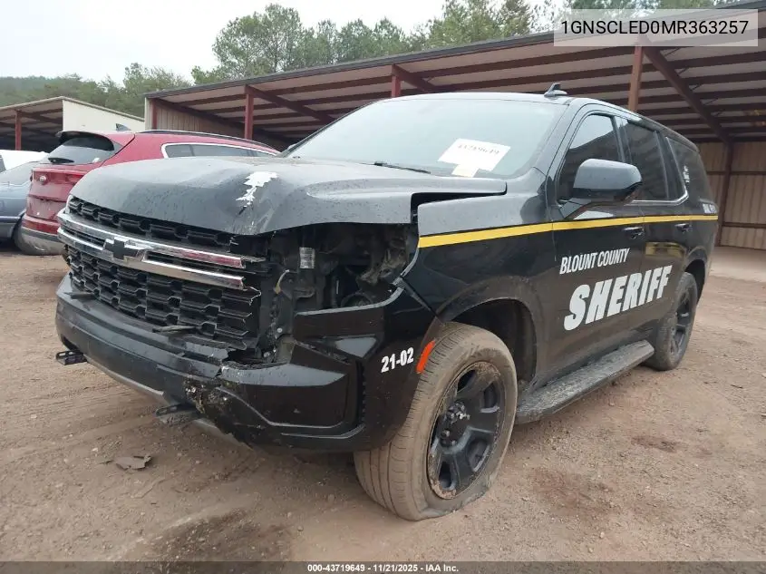 1GNSCLED0MR363257 2021 Chevrolet Tahoe 2Wd Commercial Fleet