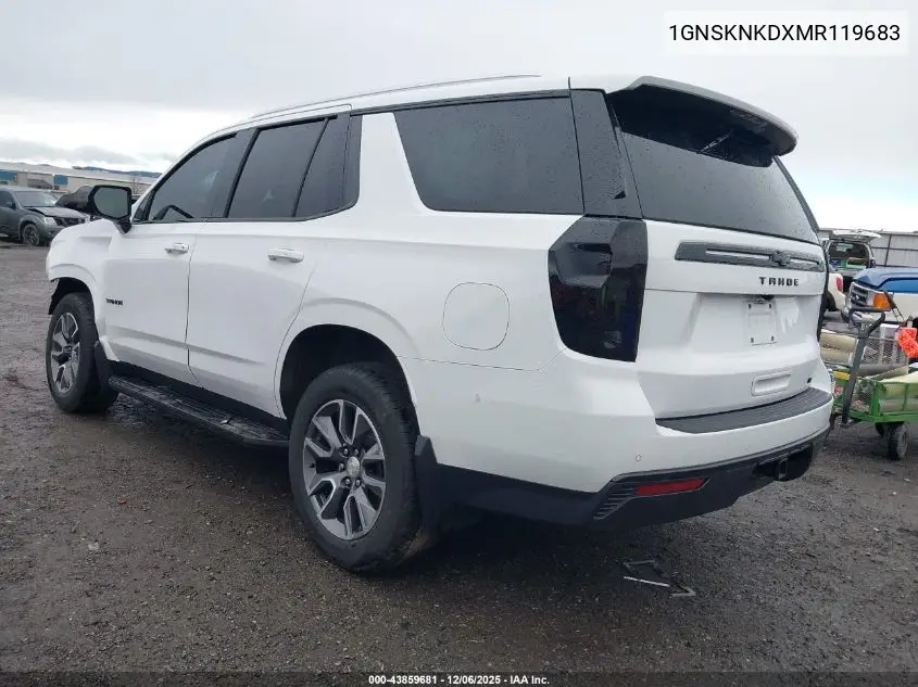 1GNSKNKDXMR119683 2021 Chevrolet Tahoe 4Wd Lt