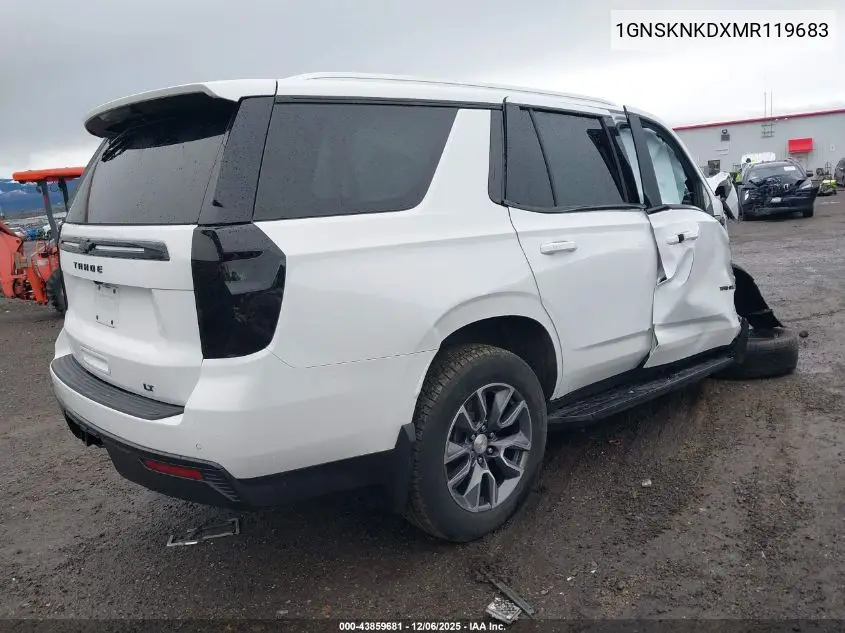 1GNSKNKDXMR119683 2021 Chevrolet Tahoe 4Wd Lt
