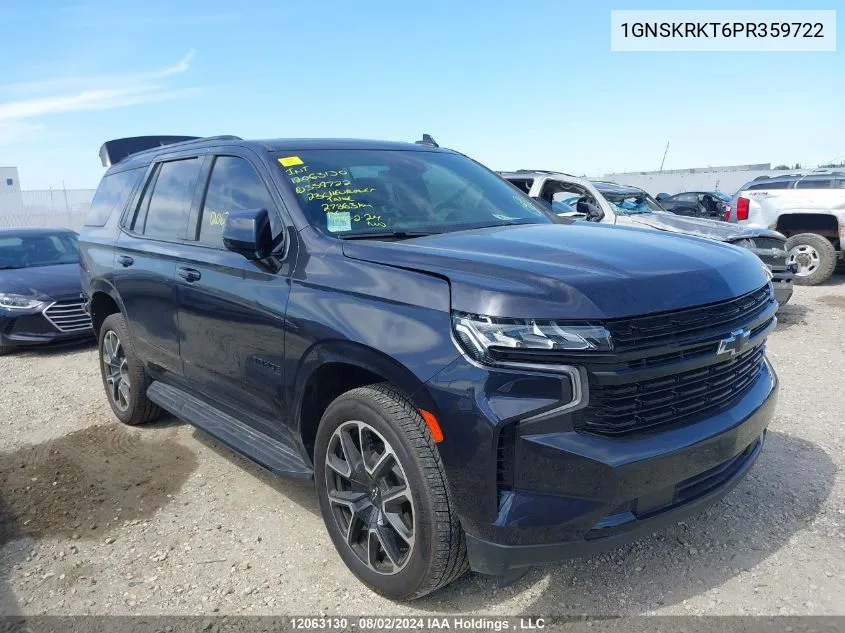 2023 Chevrolet Tahoe VIN: 1GNSKRKT6PR359722 Lot: 12063130