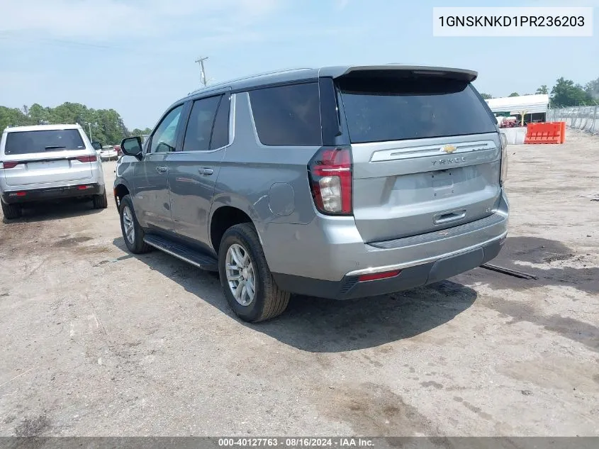 2023 Chevrolet Tahoe 4Wd Lt VIN: 1GNSKNKD1PR236203 Lot: 40127763