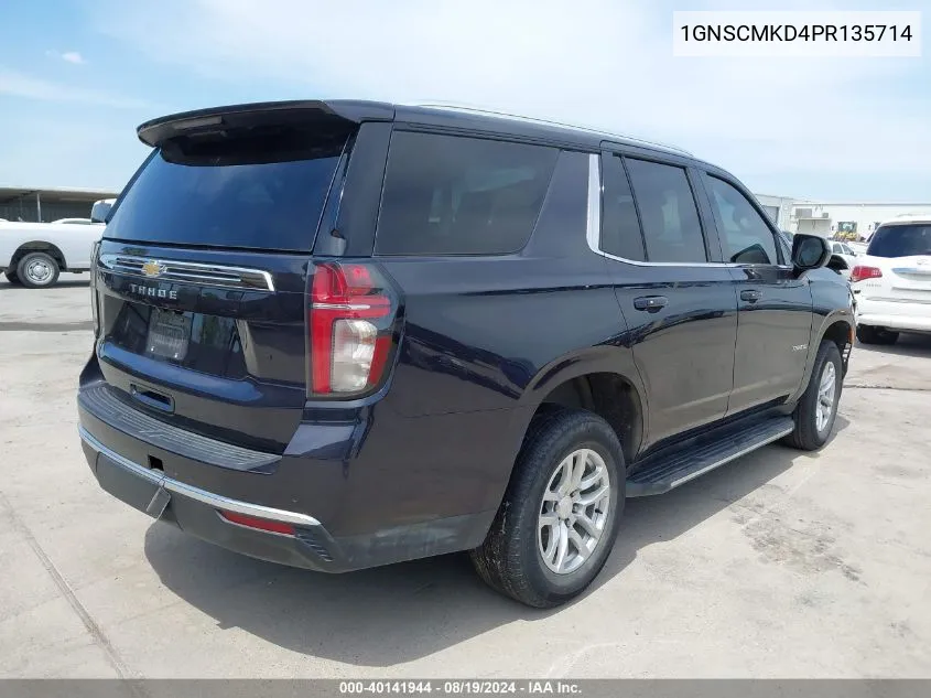 1GNSCMKD4PR135714 2023 Chevrolet Tahoe 2Wd Ls