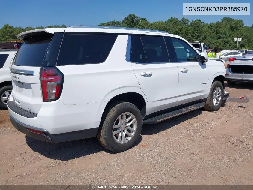 2023 Chevrolet Tahoe 2Wd Lt VIN: 1GNSCNKD3PR385970 Lot: 40185756