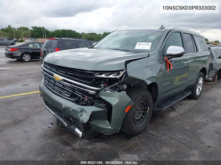 2023 Chevrolet Tahoe 2Wd Premier VIN: 1GNSCSKD0PR333002 Lot: 40221258