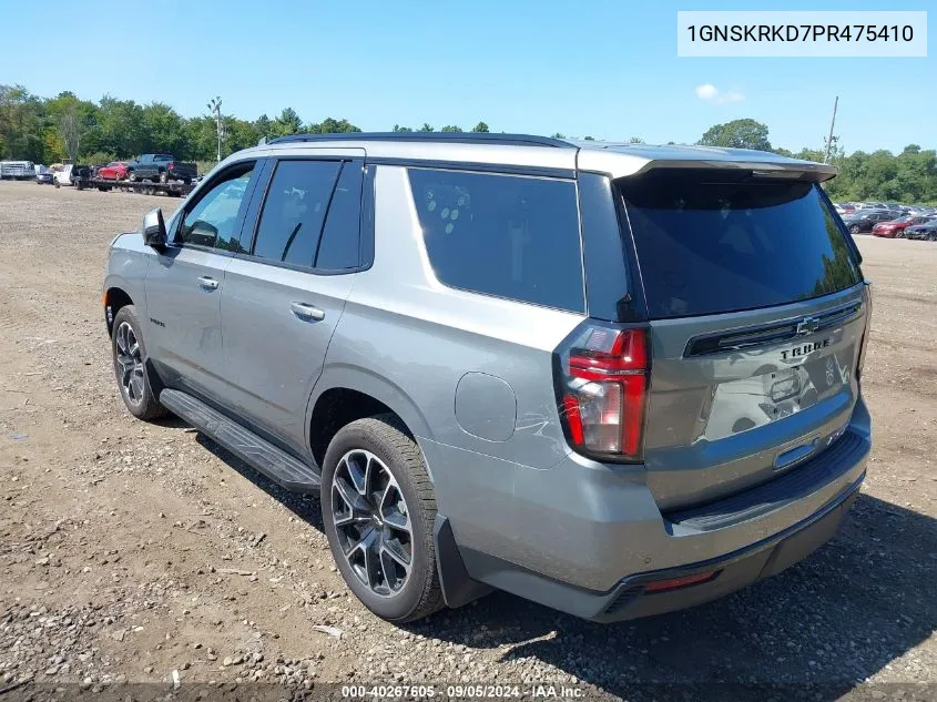 2023 Chevrolet Tahoe 4Wd Rst VIN: 1GNSKRKD7PR475410 Lot: 40267605