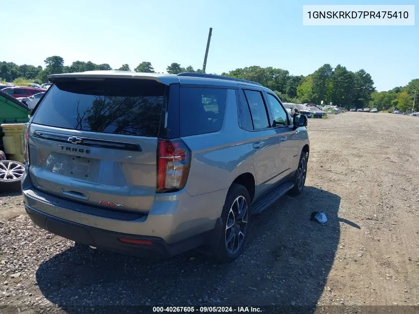 2023 Chevrolet Tahoe 4Wd Rst VIN: 1GNSKRKD7PR475410 Lot: 40267605