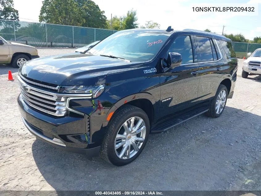 2023 Chevrolet Tahoe K1500 High Country VIN: 1GNSKTKL8PR209432 Lot: 40343405