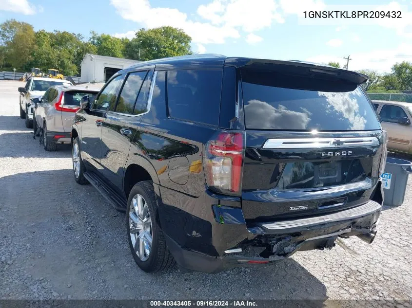 2023 Chevrolet Tahoe K1500 High Country VIN: 1GNSKTKL8PR209432 Lot: 40343405