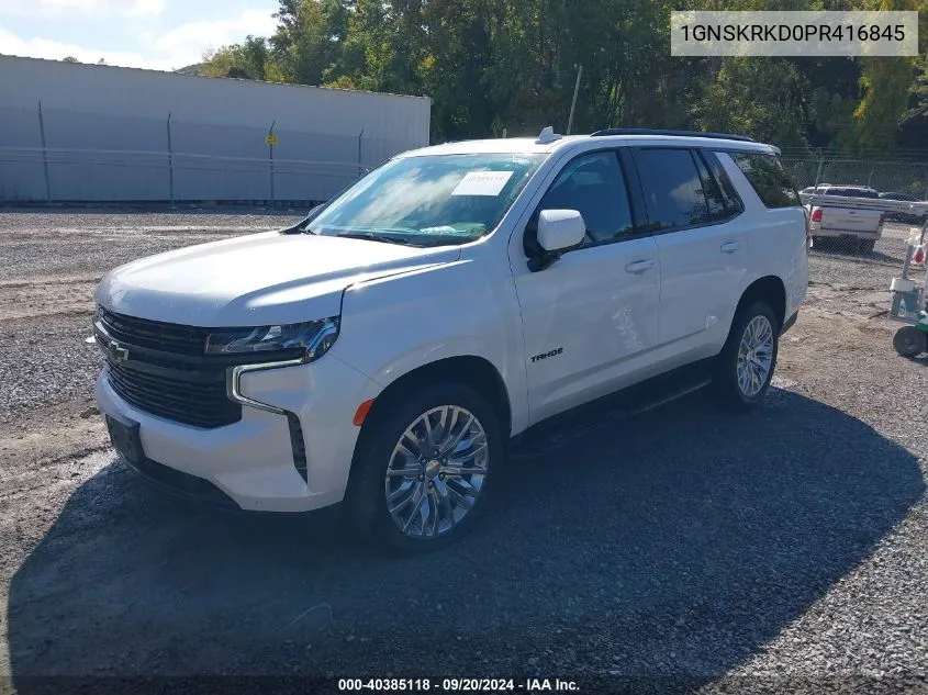 2023 Chevrolet Tahoe 4Wd Rst VIN: 1GNSKRKD0PR416845 Lot: 40385118