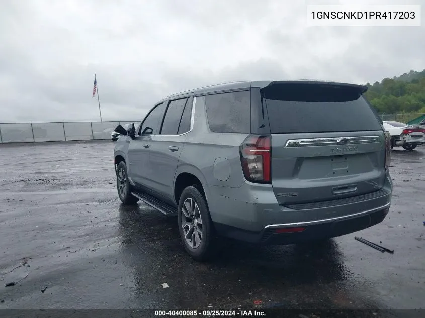 2023 Chevrolet Tahoe 2Wd Lt VIN: 1GNSCNKD1PR417203 Lot: 40400085