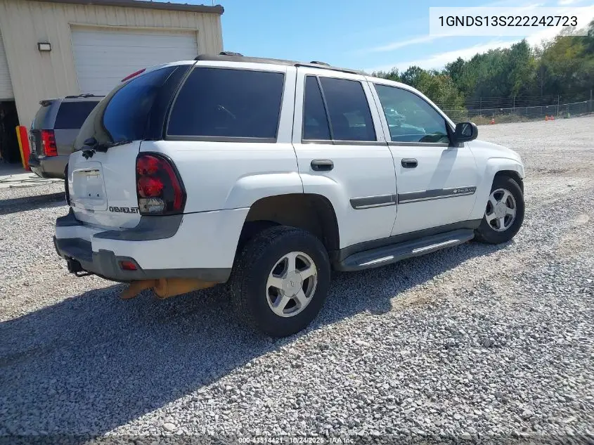 1GNDS13S222242723 2002 Chevrolet Trailblazer Lt