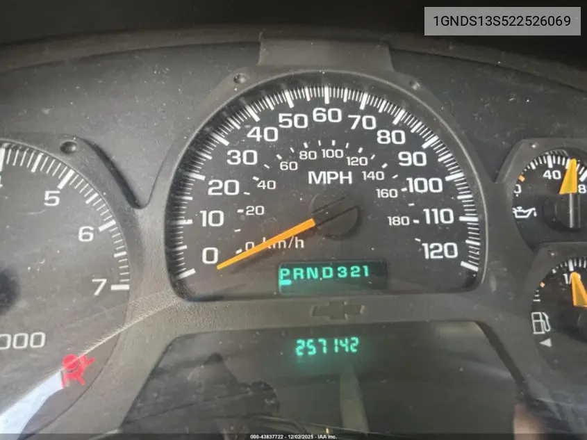 1GNDS13S522526069 2002 Chevrolet Trailblazer Ls