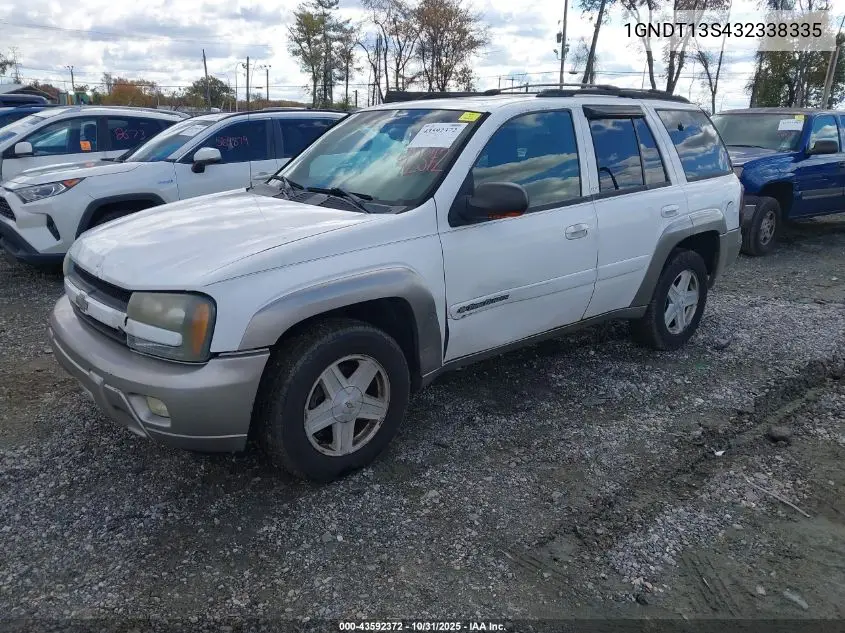 1GNDT13S432338335 2003 Chevrolet Trailblazer Ltz