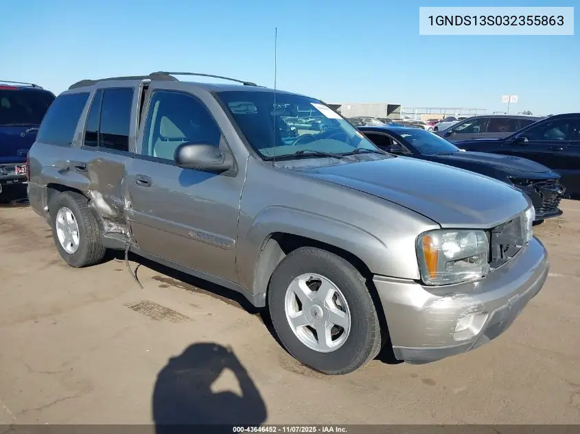 1GNDS13S032355863 2003 Chevrolet Trailblazer Lt