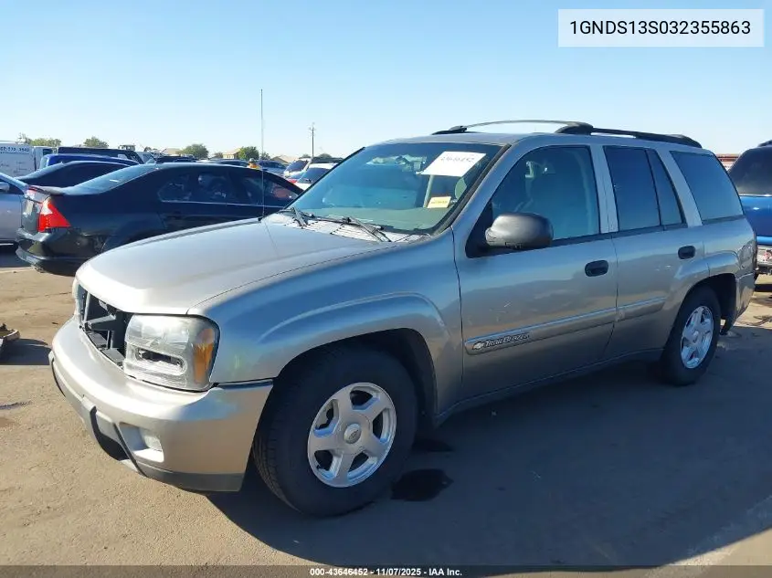 1GNDS13S032355863 2003 Chevrolet Trailblazer Lt