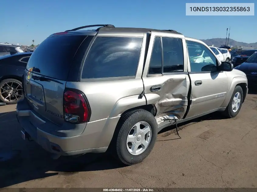 1GNDS13S032355863 2003 Chevrolet Trailblazer Lt