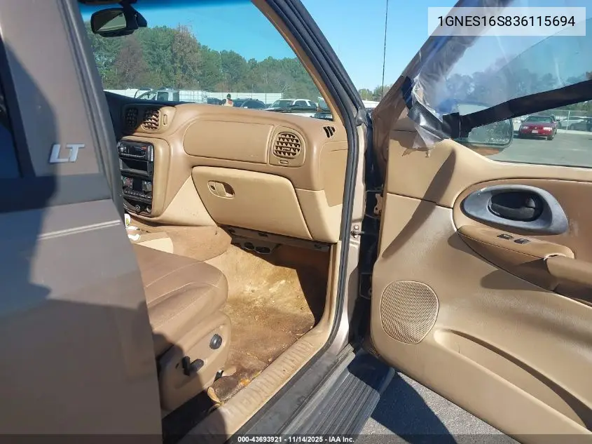 1GNES16S836115694 2003 Chevrolet Trailblazer Ext Lt