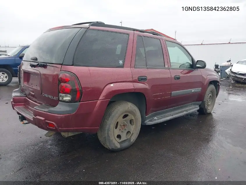 1GNDS13S842362805 2004 Chevrolet Trailblazer Ls