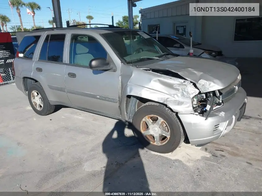 1GNDT13S042400184 2004 Chevrolet Trailblazer Ls