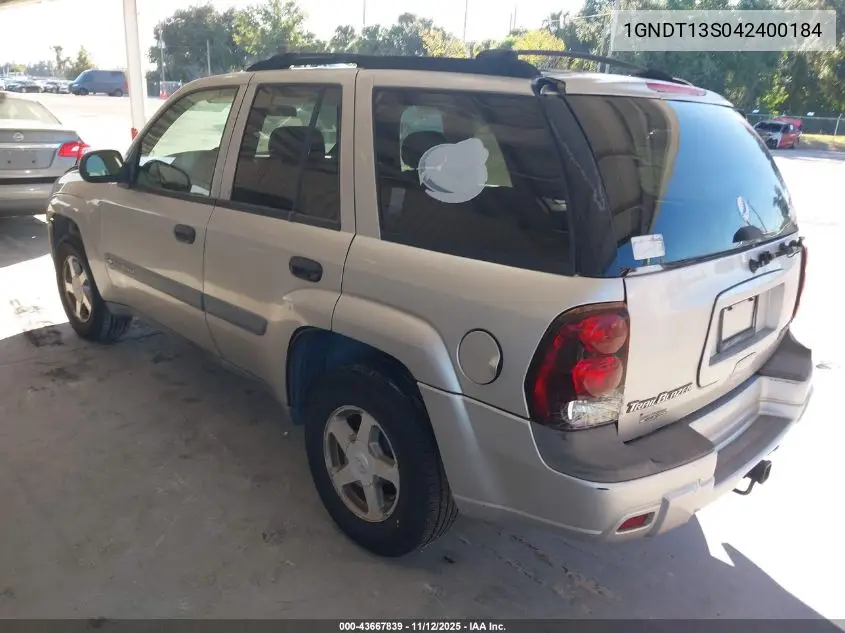 1GNDT13S042400184 2004 Chevrolet Trailblazer Ls