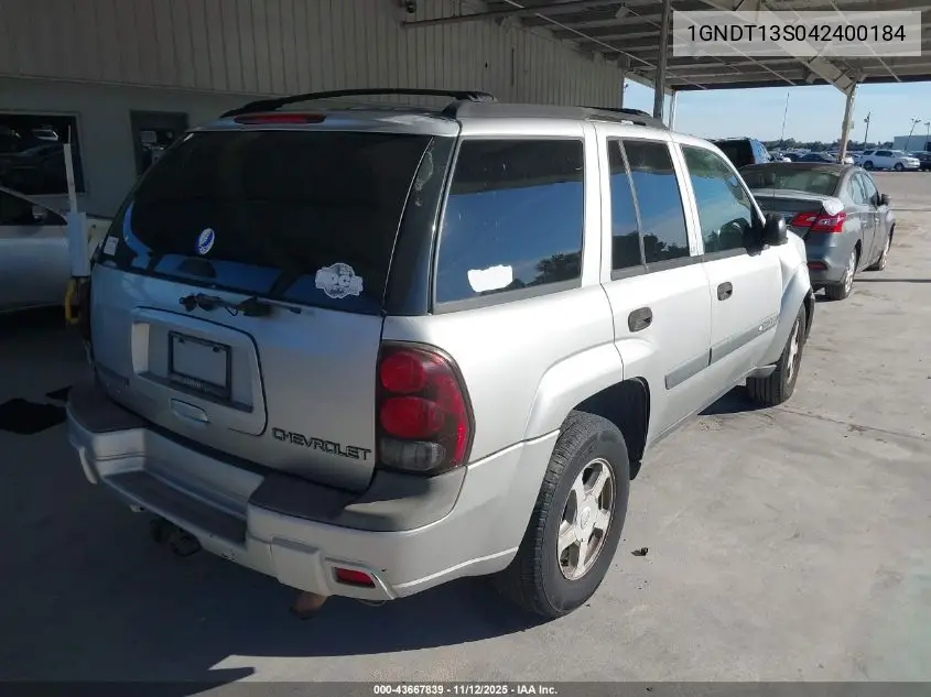 1GNDT13S042400184 2004 Chevrolet Trailblazer Ls