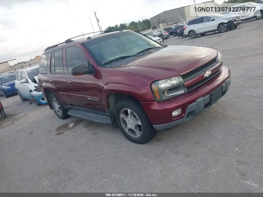 1GNDT13S742278777 2004 Chevrolet Trailblazer Lt