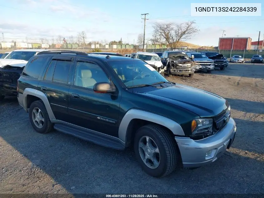 1GNDT13S242284339 2004 Chevrolet Trailblazer Lt