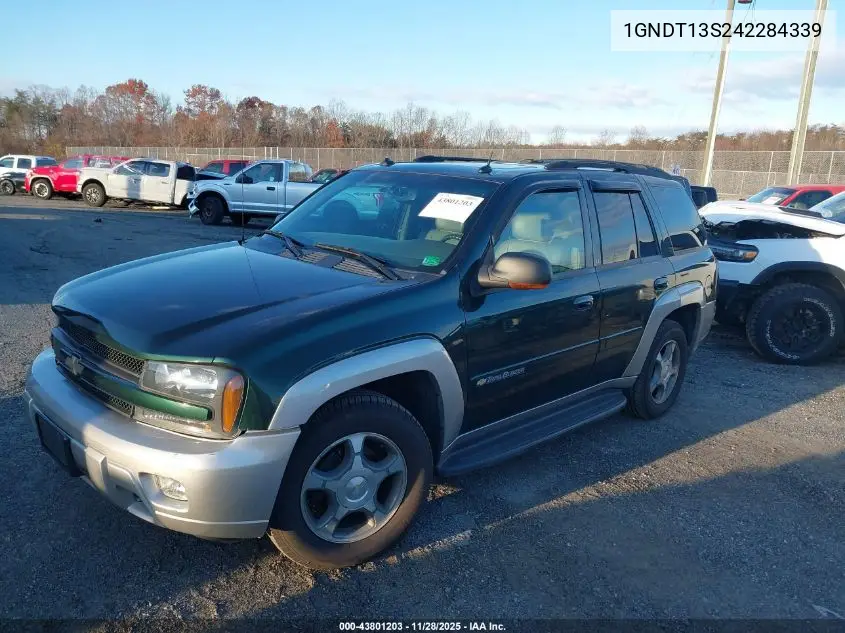 1GNDT13S242284339 2004 Chevrolet Trailblazer Lt