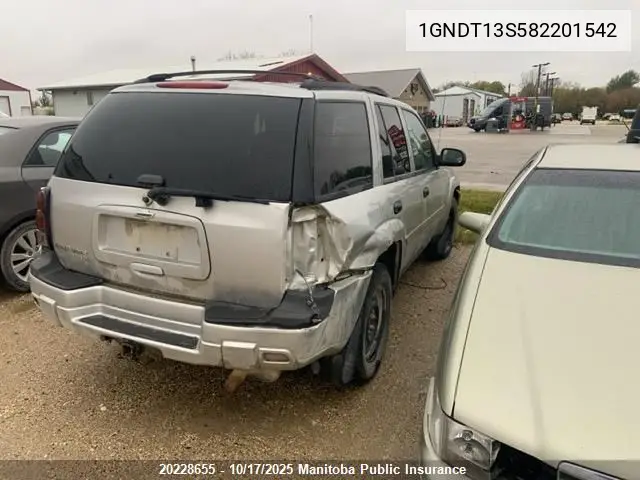 1GNDT13S582201542 2008 Chevrolet Trailblazer Ls