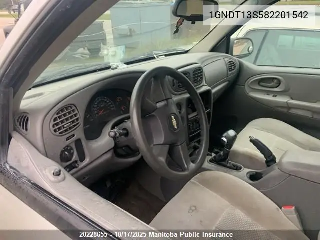 1GNDT13S582201542 2008 Chevrolet Trailblazer Ls