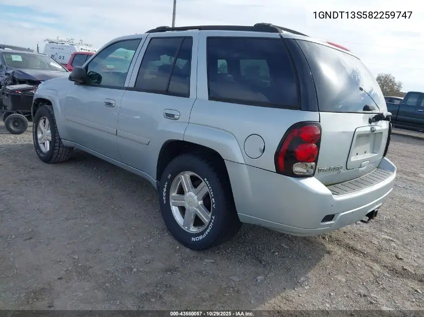 1GNDT13S582259747 2008 Chevrolet Trailblazer Lt