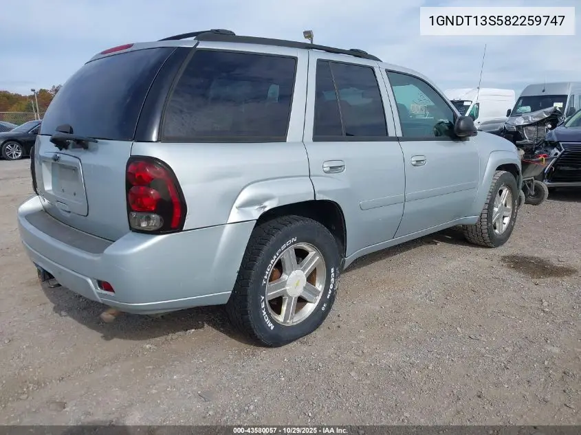 1GNDT13S582259747 2008 Chevrolet Trailblazer Lt