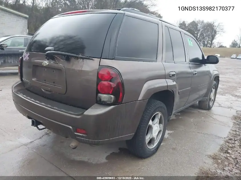 1GNDS13S982170377 2008 Chevrolet Trailblazer Lt