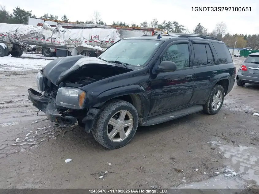 1GNDT33S292100651 2009 Chevrolet Trailblazer Lt