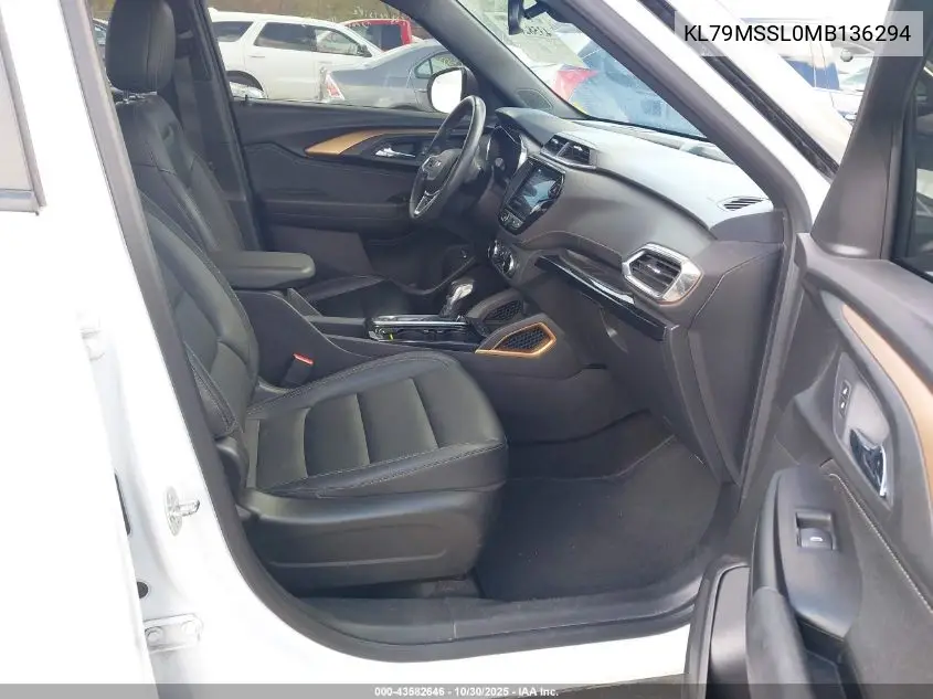 KL79MSSL0MB136294 2021 Chevrolet Trailblazer Awd Activ