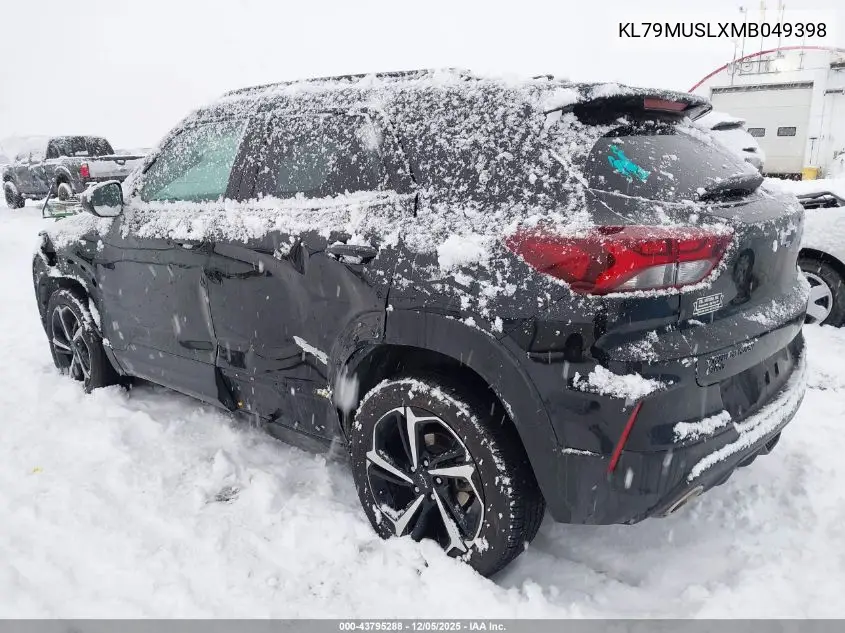 KL79MUSLXMB049398 2021 Chevrolet Trailblazer Awd Rs