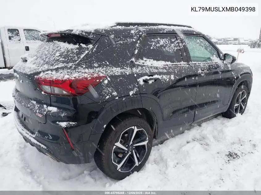 KL79MUSLXMB049398 2021 Chevrolet Trailblazer Awd Rs