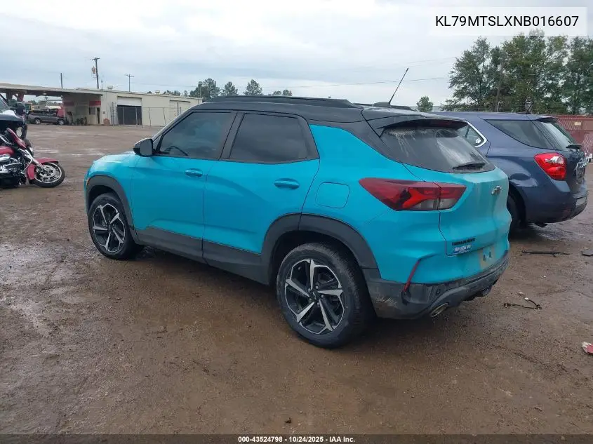 KL79MTSLXNB016607 2022 Chevrolet Trailblazer Fwd Rs