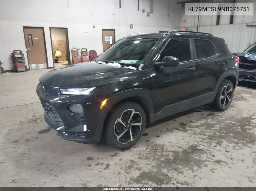 KL79MTSL9NB076751 2022 Chevrolet Trailblazer Fwd Rs